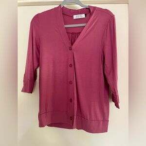 Ava Sky Pink Button down Cardigan/Top